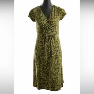 Boden | Green Leopard Print Dress | Sz 8